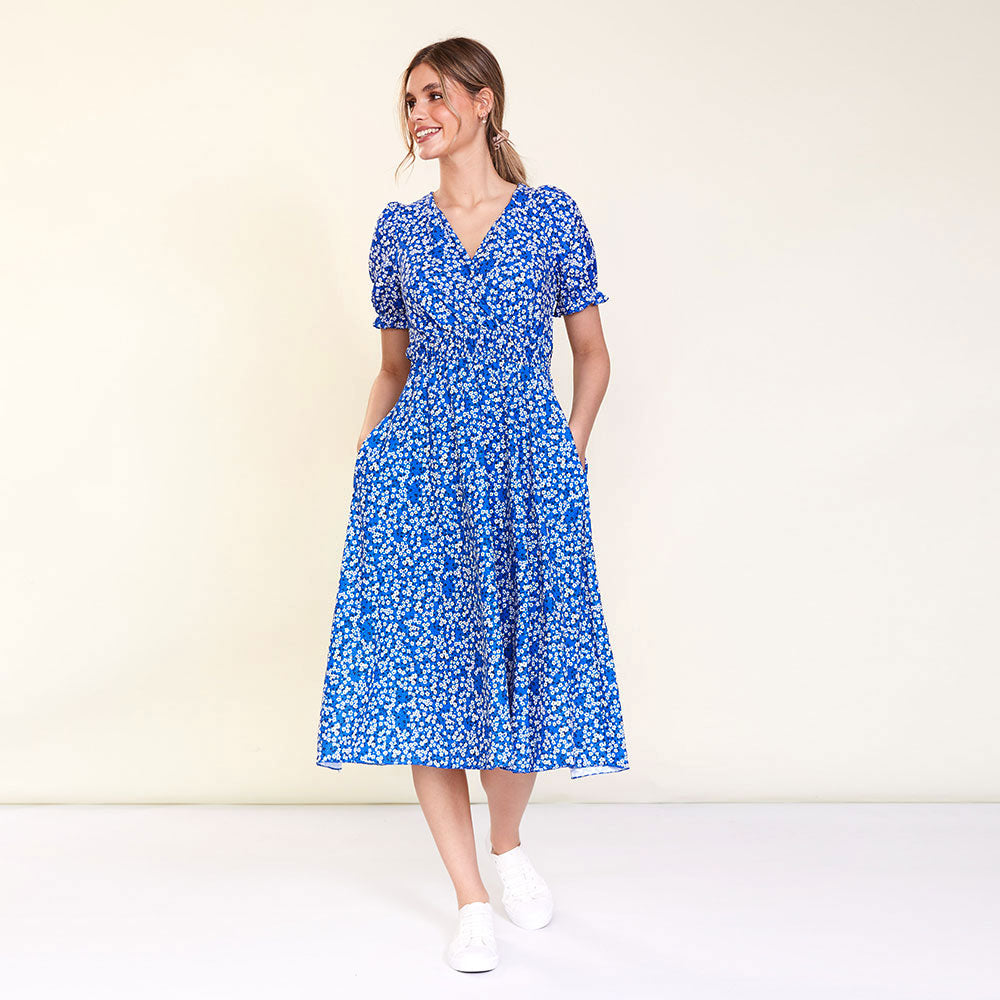 Belle Dress (Blue Daisy) - The Casual Company