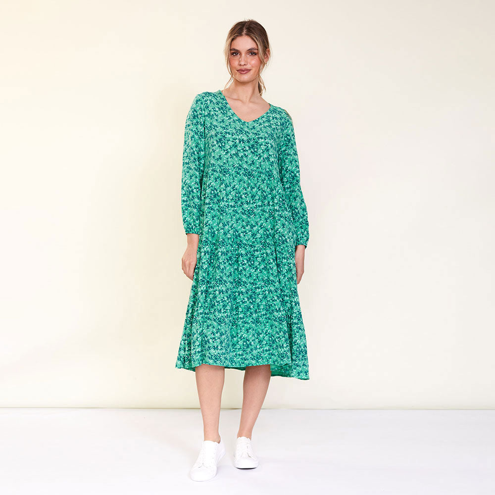 Sofia Dress (Floral Green)