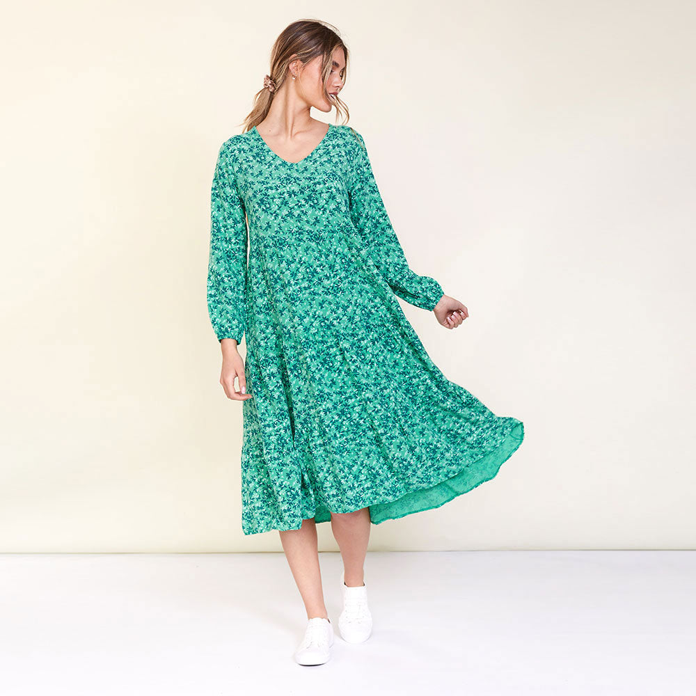 Sofia Dress (Floral Green)