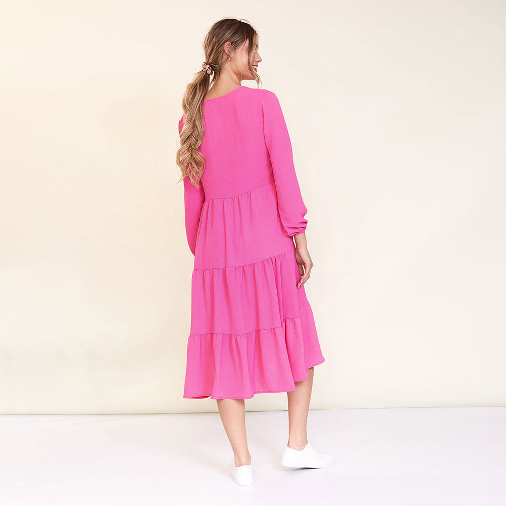 Sofia Dress (Fuschia)