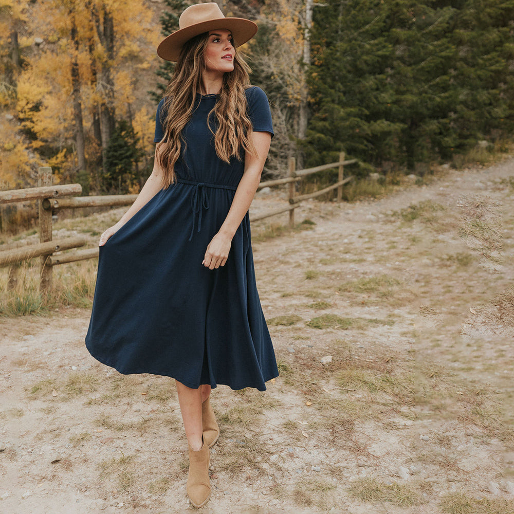 Piper Dress (Navy)