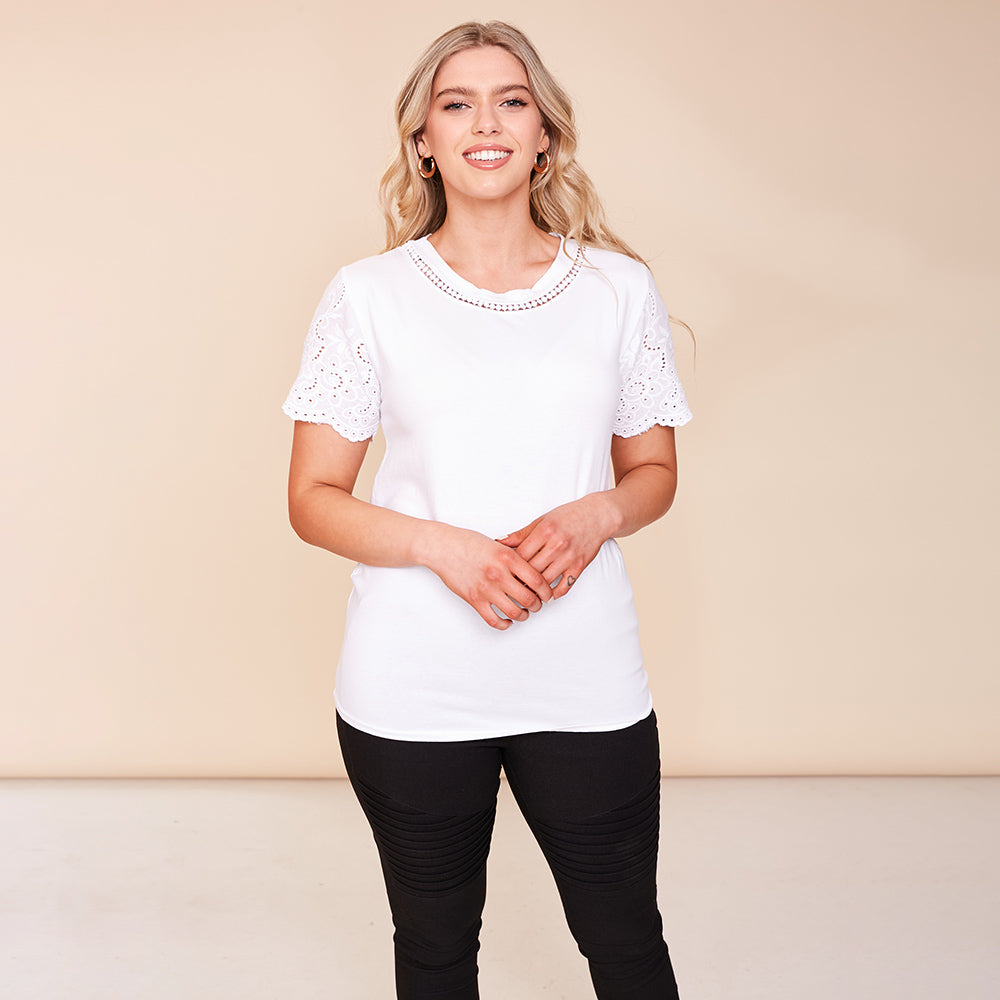 Becca T-Shirt (White) - The Casual Company