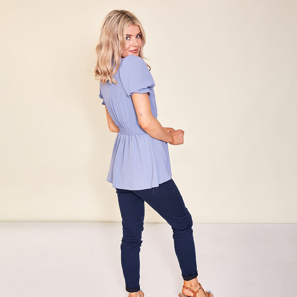 Belle Top (Blue) - The Casual Company
