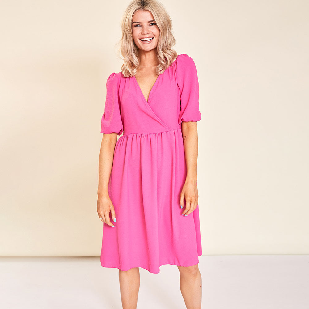 Amber Dress (Pink) - The Casual Company