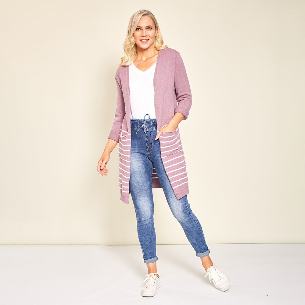 Blaire Cardigan (Lilac) - The Casual Company