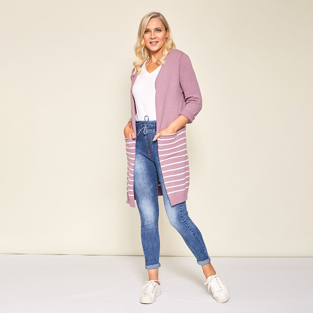 Blaire Cardigan (Lilac) - The Casual Company