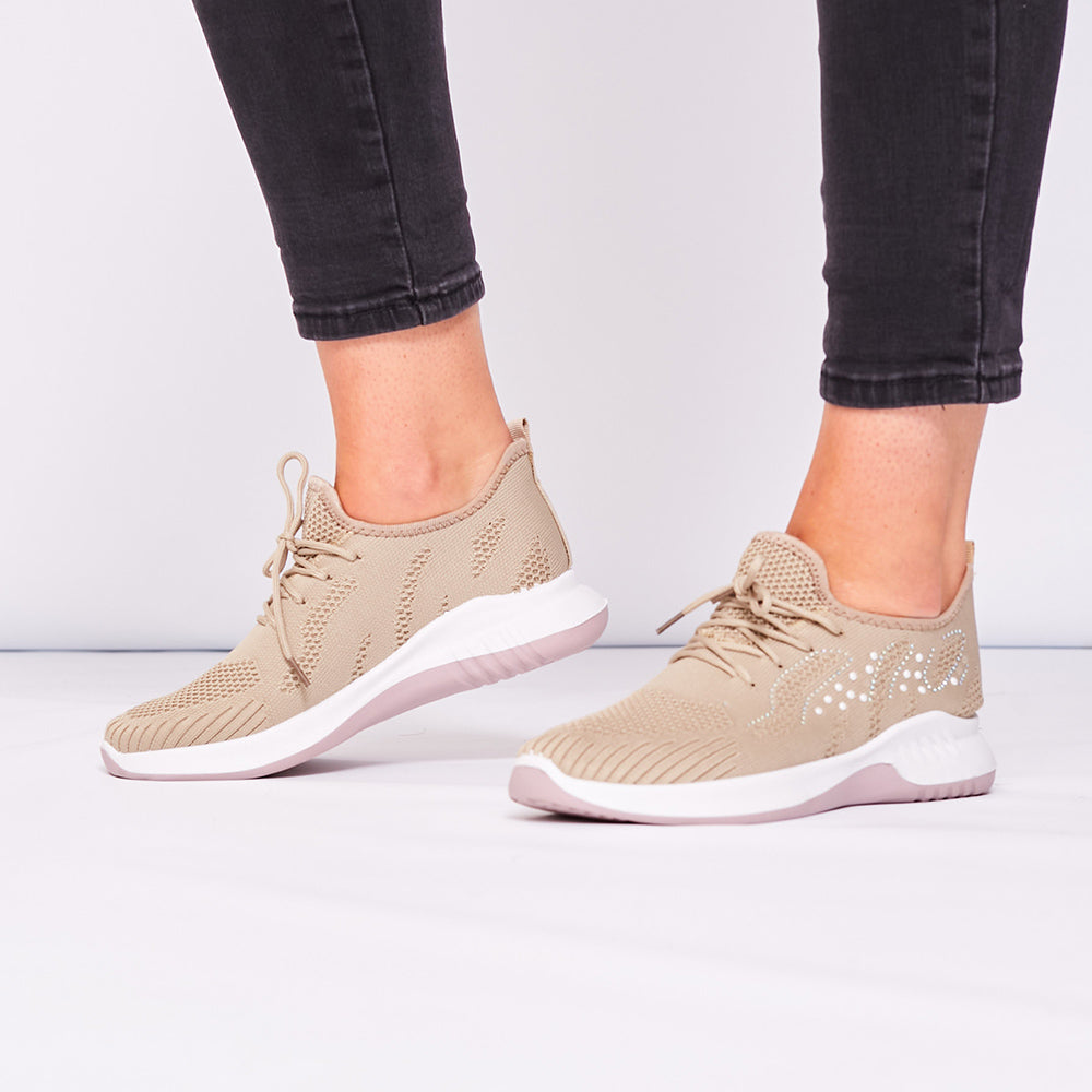 Bali Trainers (Beige) - The Casual Company