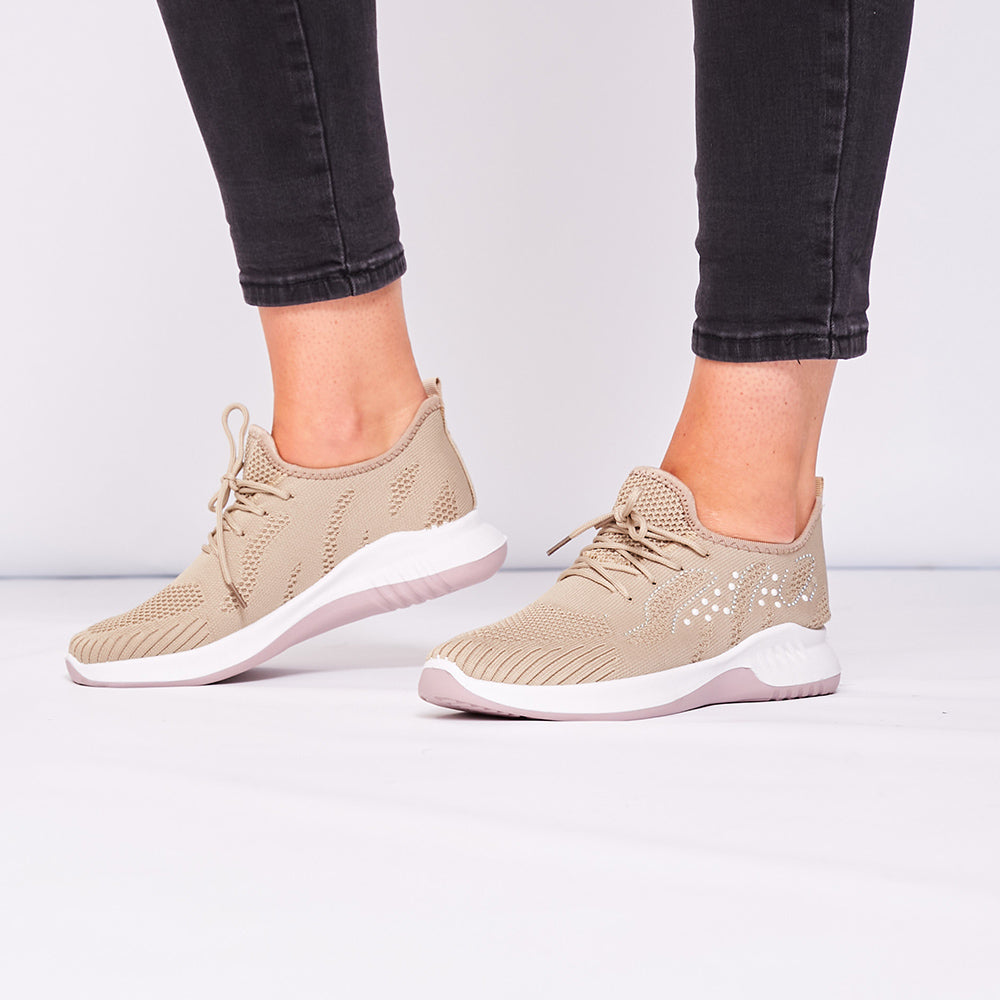 Bali Trainers (Beige) - The Casual Company