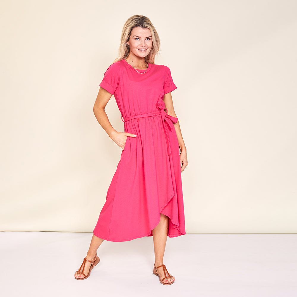 Mona Dress (Fuschia Pink)