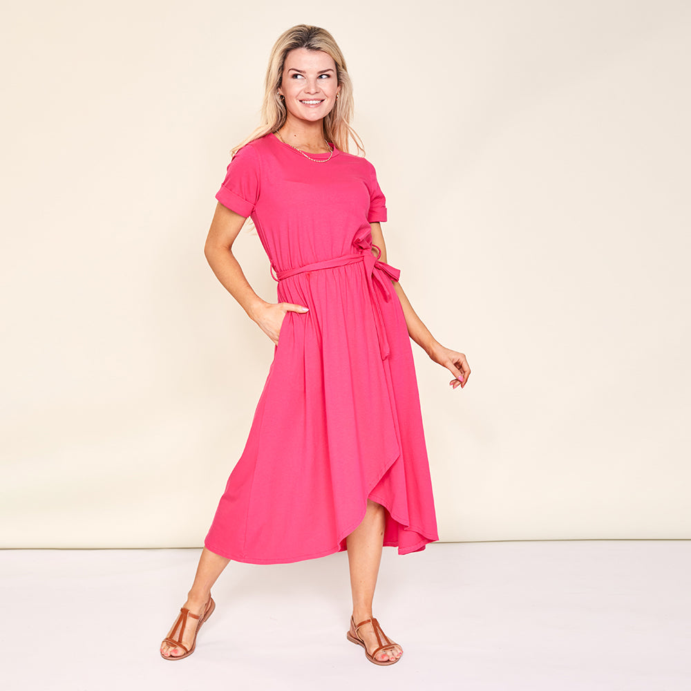 Mona Dress (Fuschia Pink)