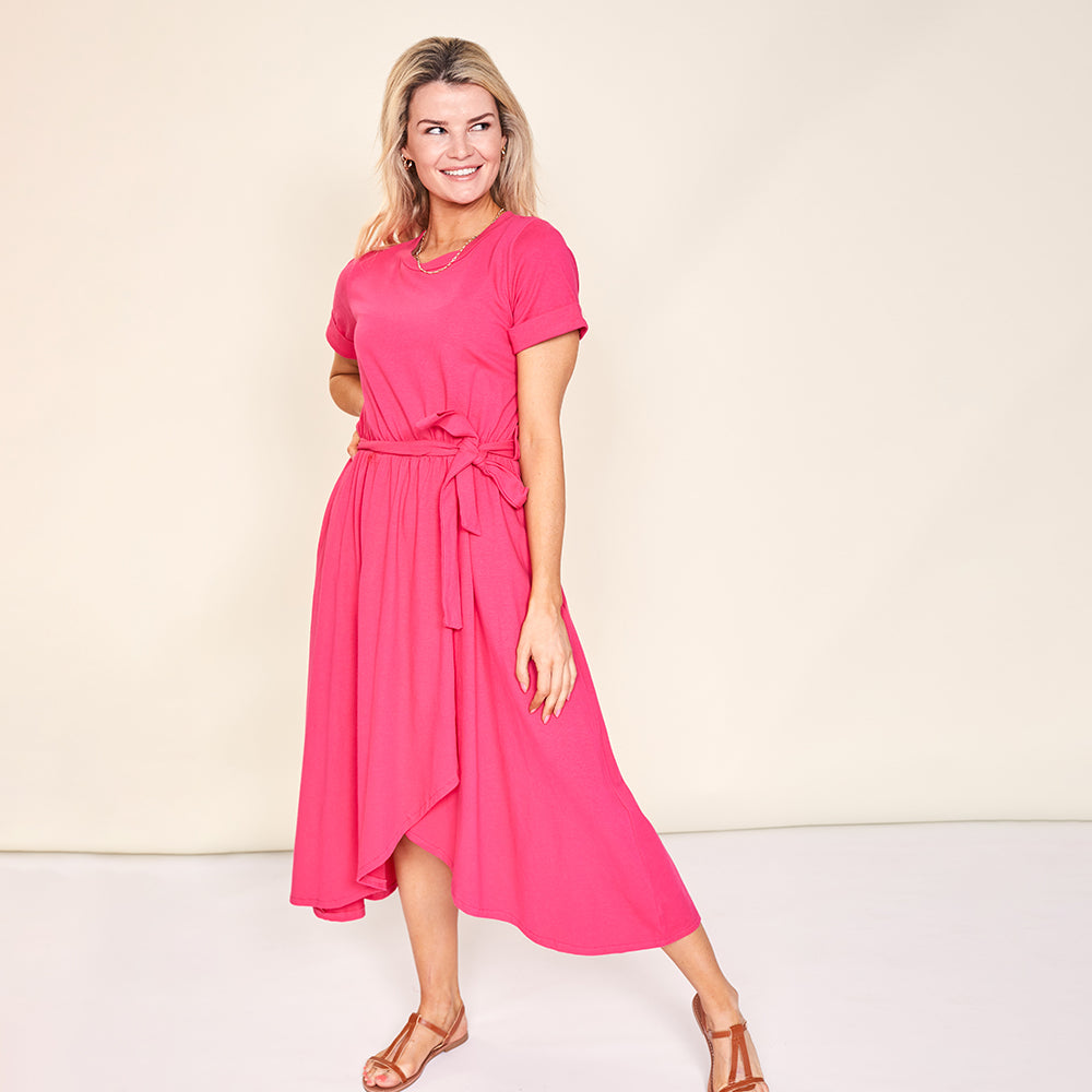 Mona Dress (Fuschia Pink)