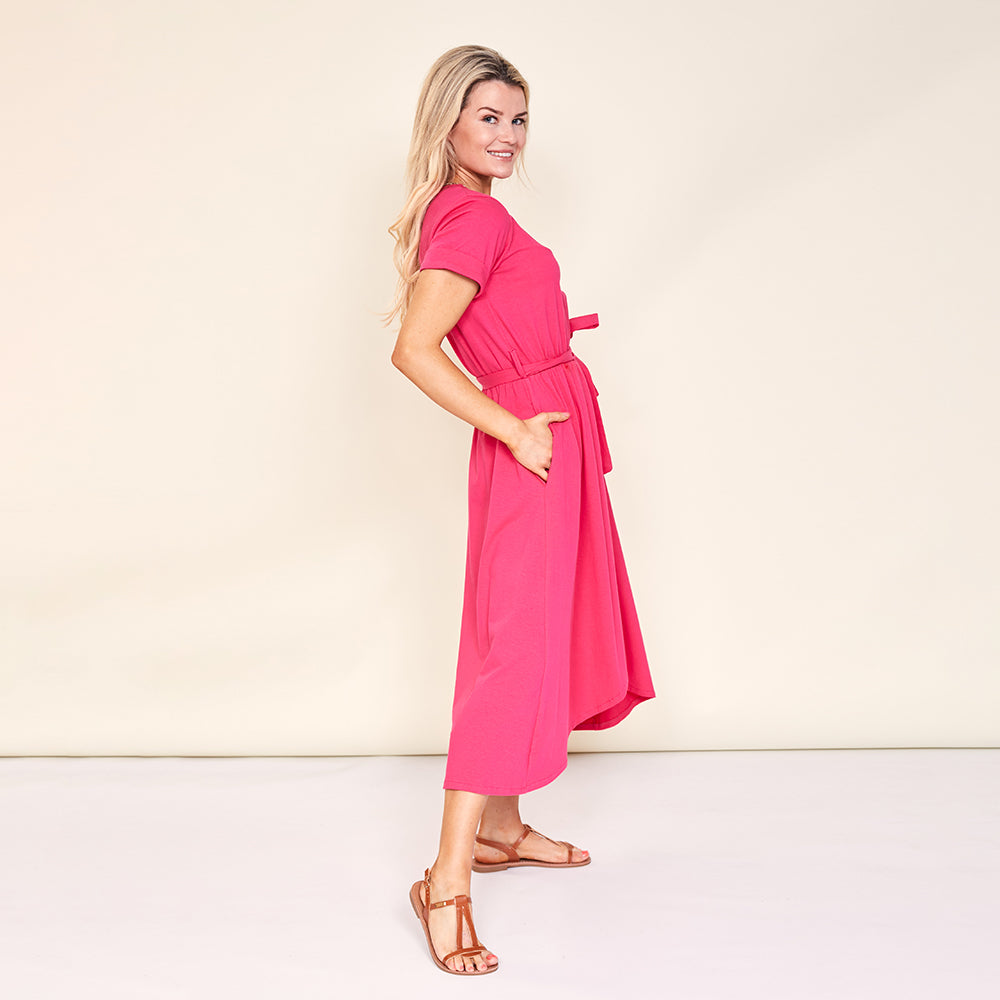 Mona Dress (Fuschia Pink)