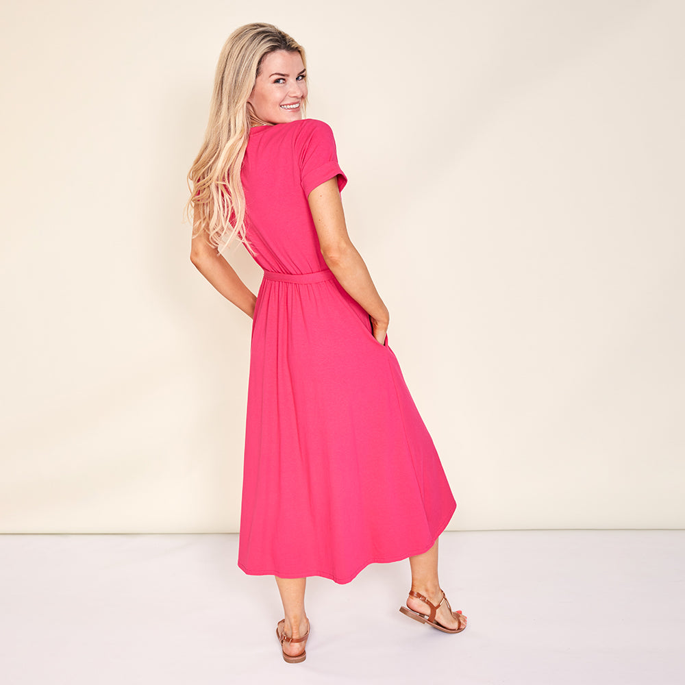 Mona Dress (Fuschia Pink)