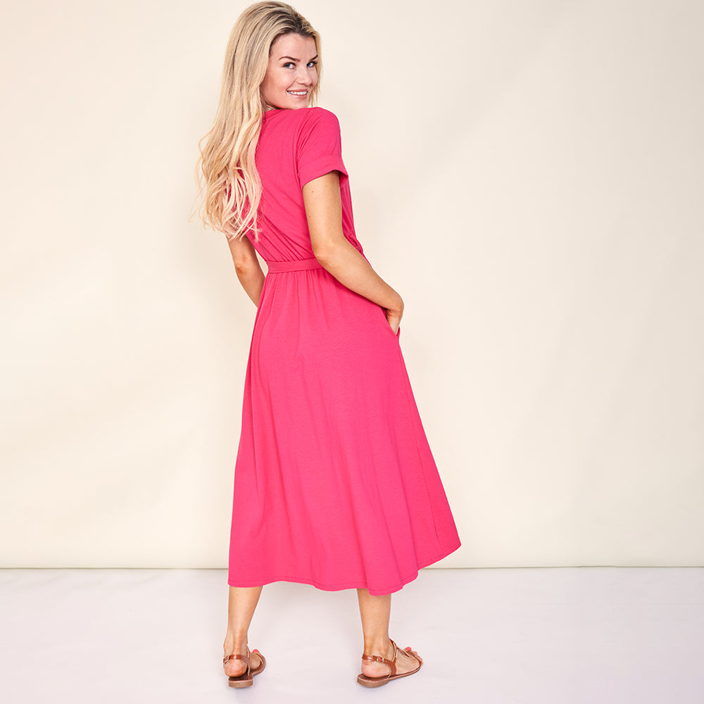 Mona Dress (Fuschia Pink)