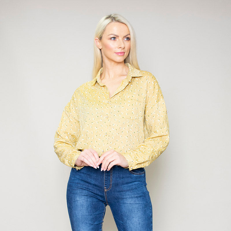 Penny Floral Shirt (Lemon)