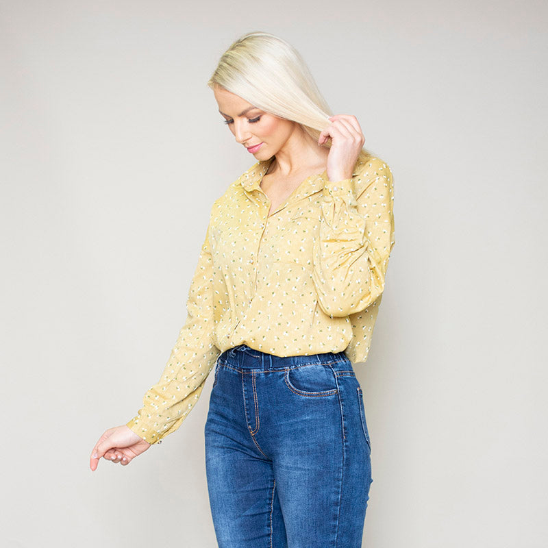 Penny Floral Shirt (Lemon)