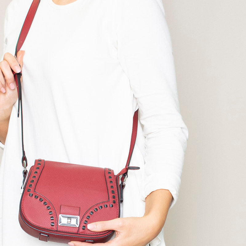 Riona Raspberry Crossbody Bag