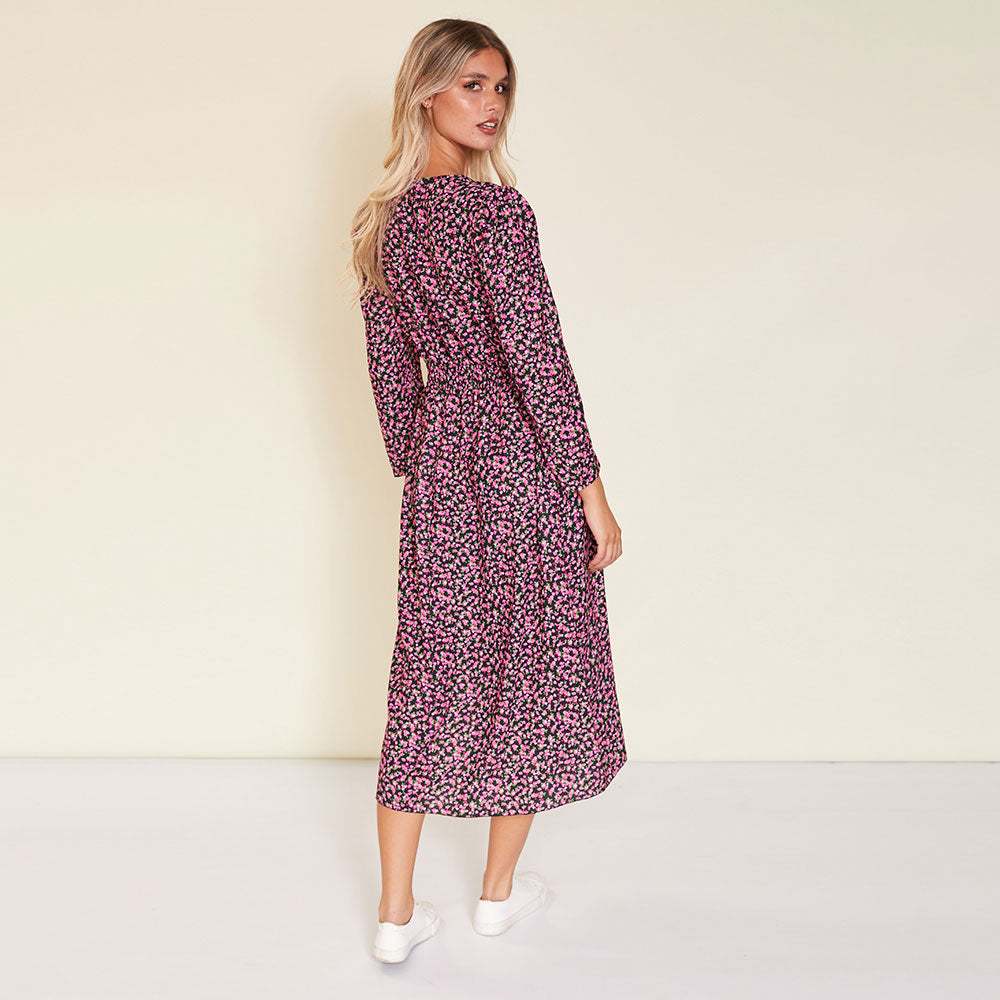 Emery Dress (Pink Floral)