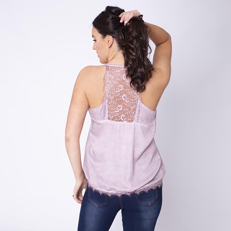 Everyday Lace Tank Top Pink