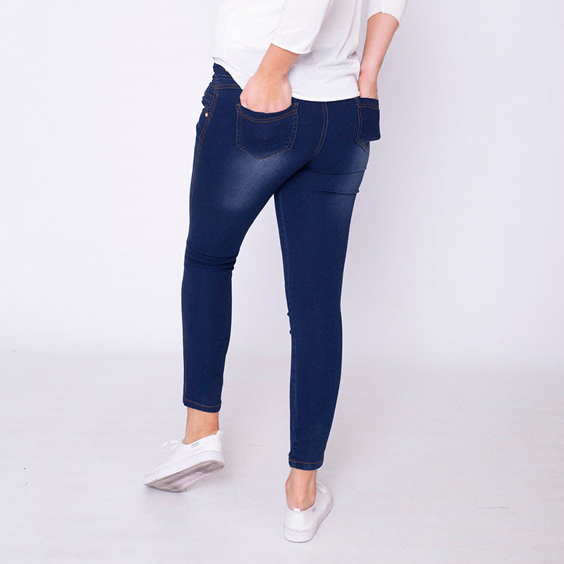 Beverly Button High Waisted Jegging Dark Denim - The Casual Company