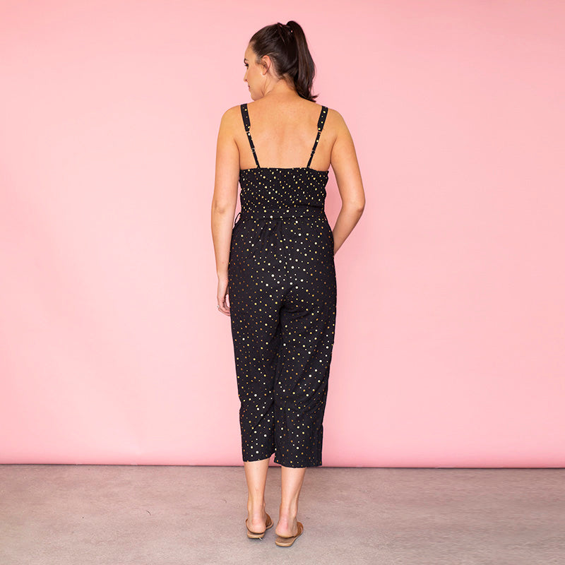 Isabella Sweetheart Jumpsuit (Black)