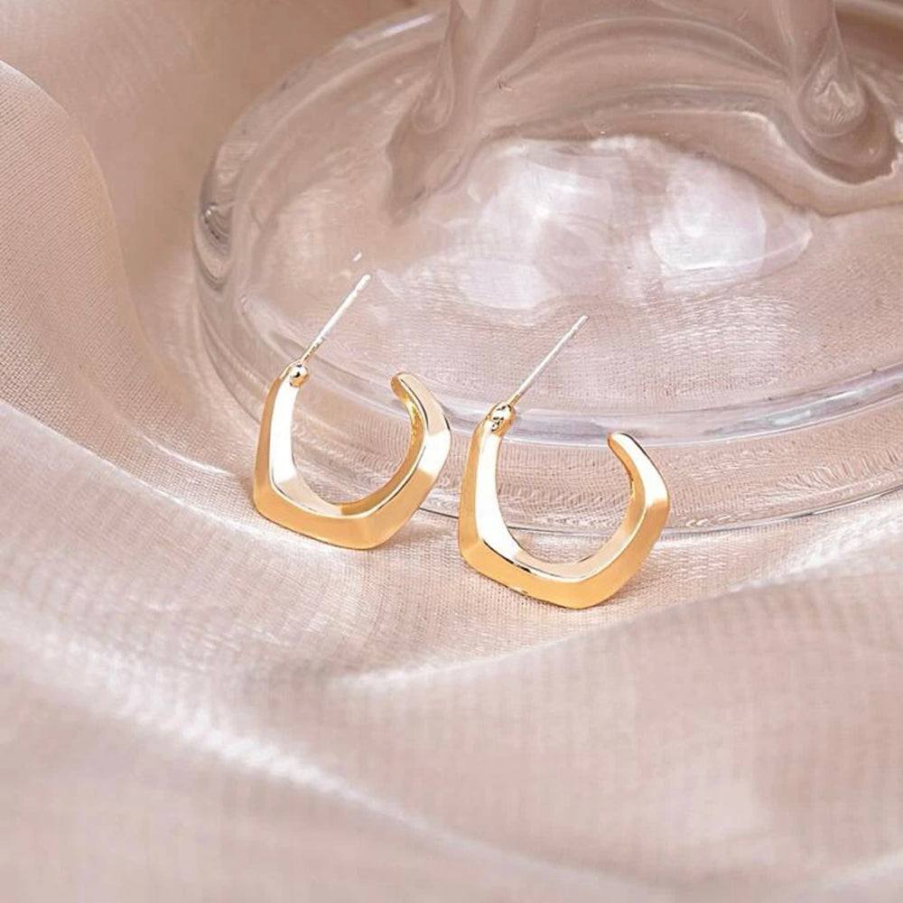 Cuff Hoop Earrings (Gold)