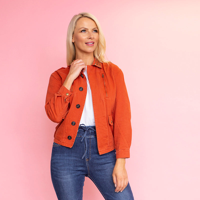 Natalia Jacket (Burnt Orange) - The Casual Company