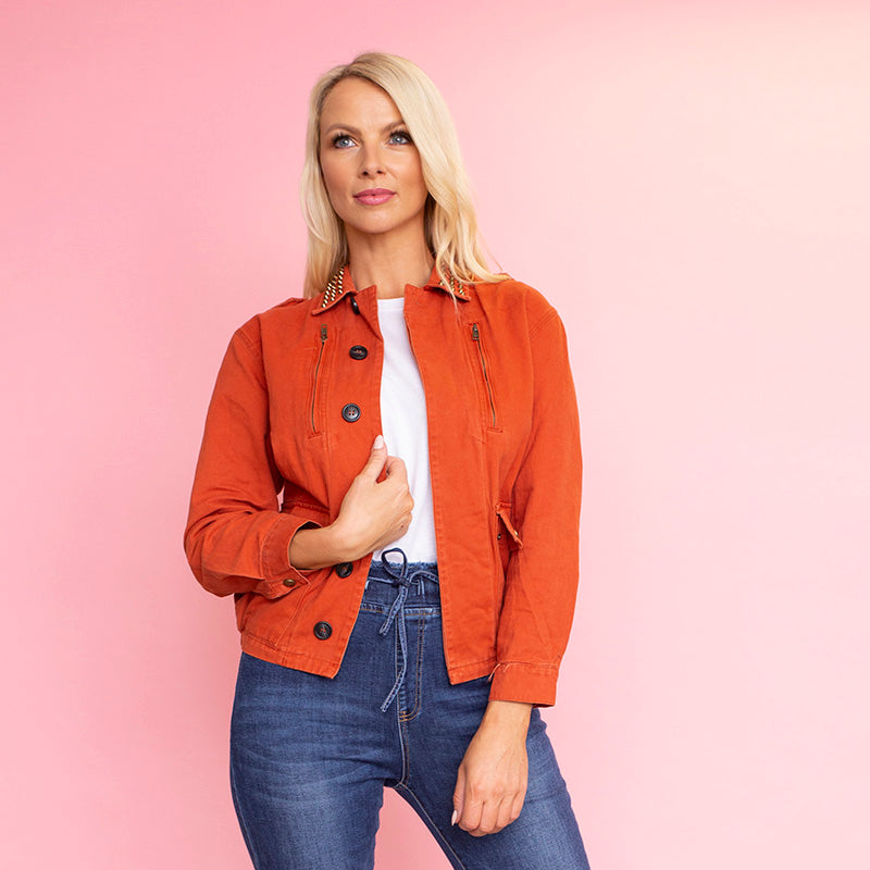 Natalia Jacket (Burnt Orange) - The Casual Company