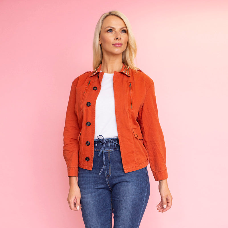 Natalia Jacket (Burnt Orange) - The Casual Company