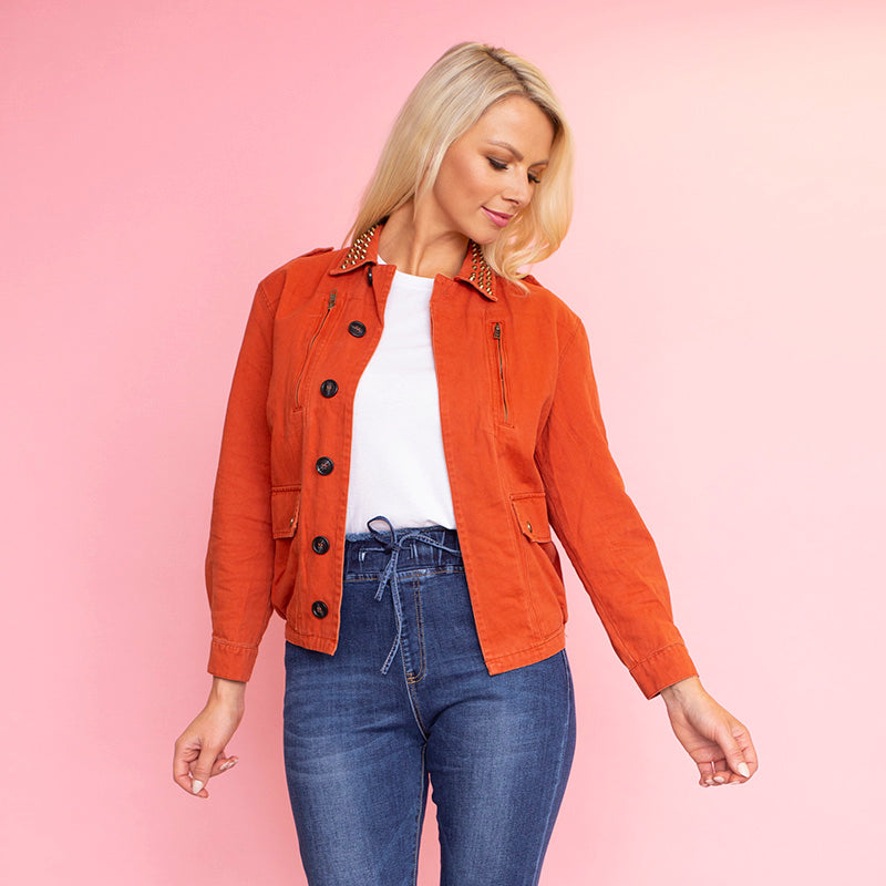 Natalia Jacket (Burnt Orange) - The Casual Company