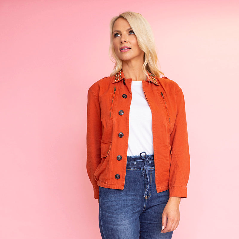 Natalia Jacket (Burnt Orange) - The Casual Company