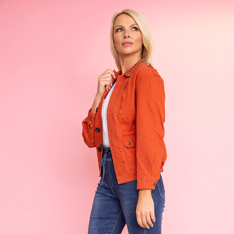 Natalia Jacket (Burnt Orange) - The Casual Company