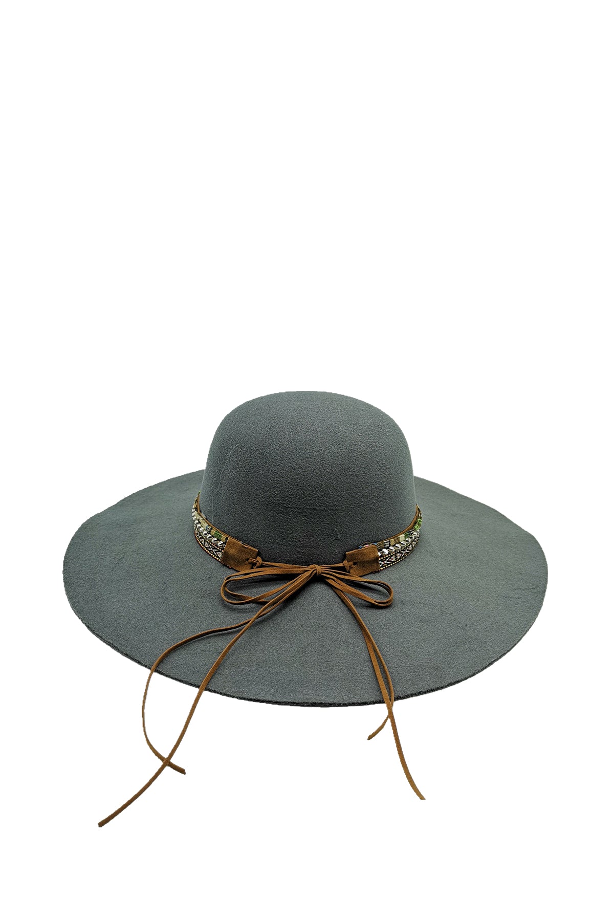 Dahlia Wide Brim Hat (Grey)