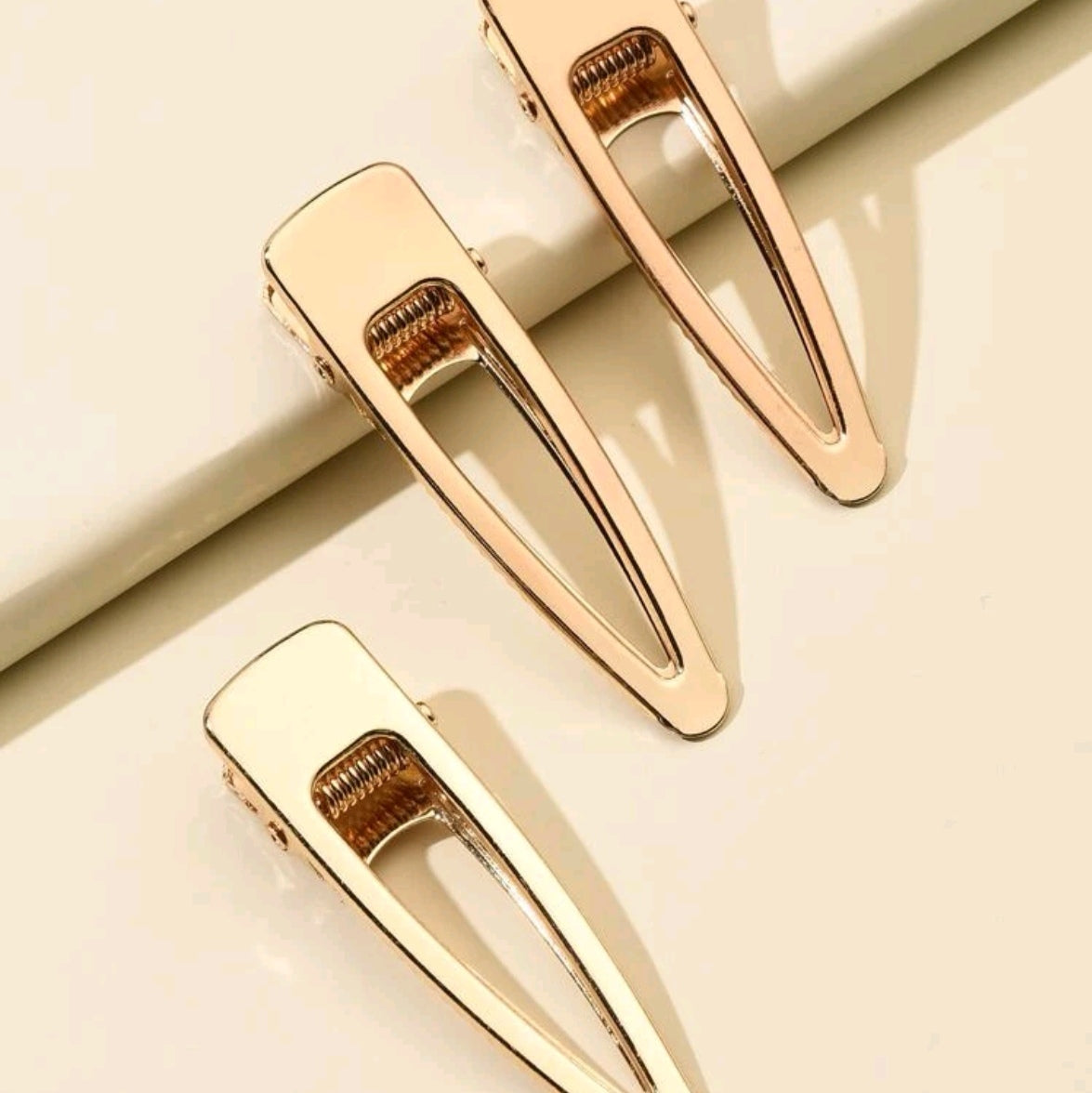 3pcs Gold Hair Clips - The Casual Company