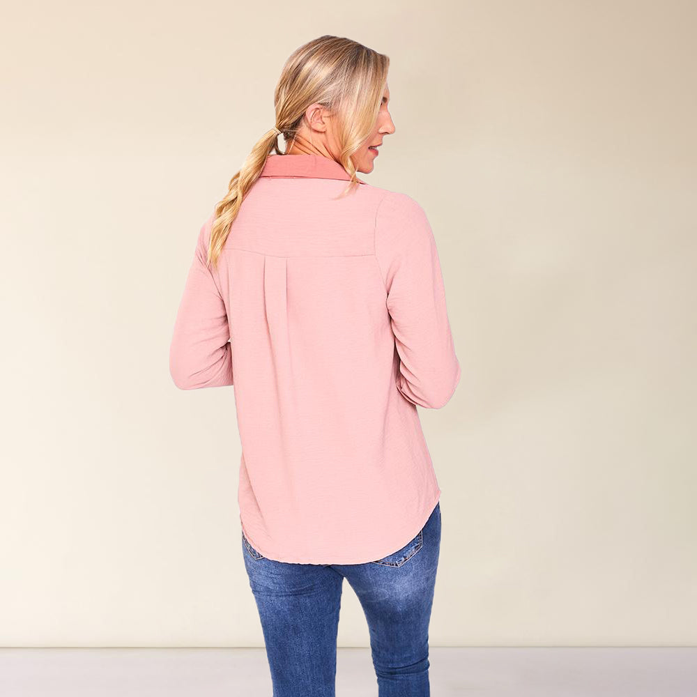 Alana Shirt (Dusty Pink) - The Casual Company