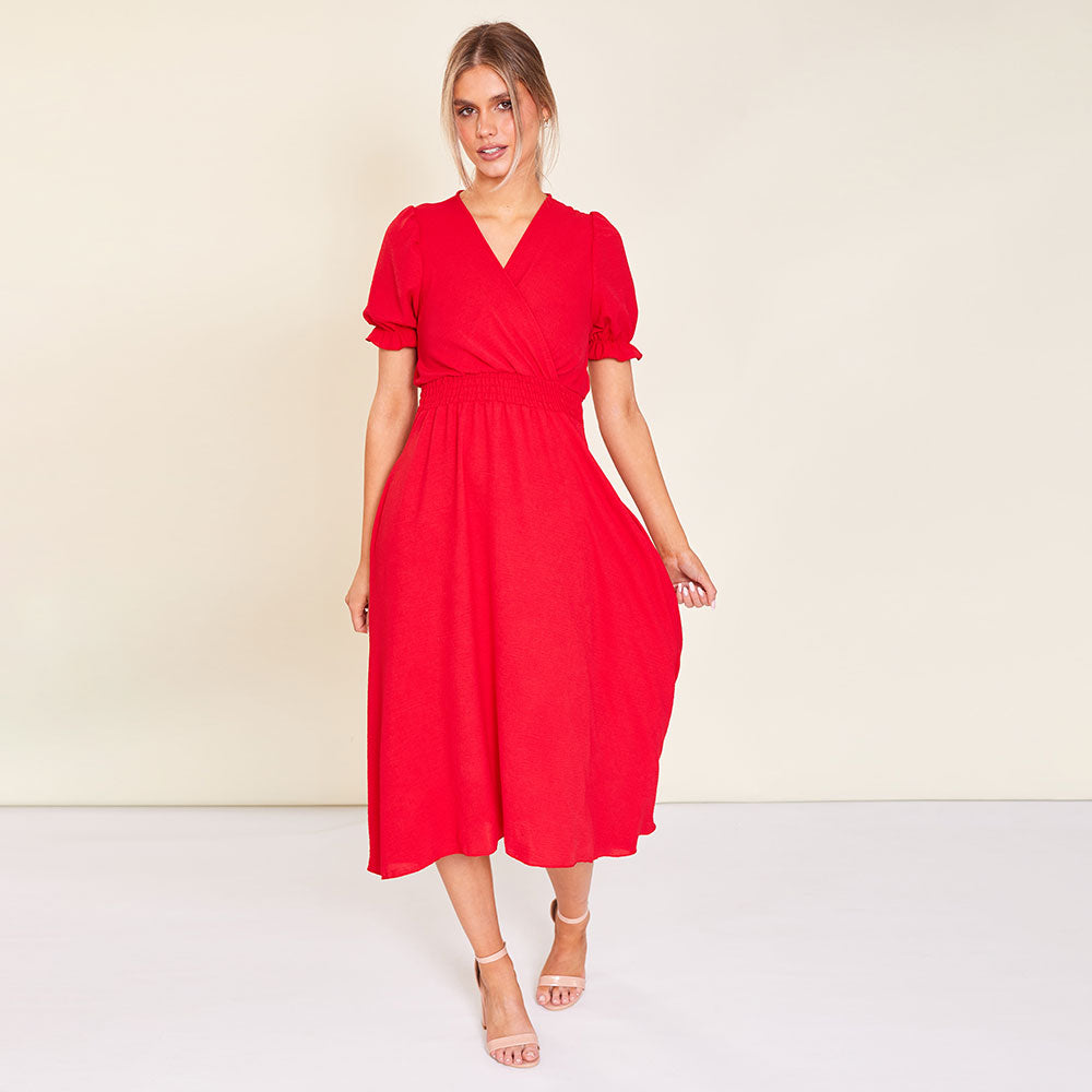 Belle Dress (Red) - The Casual Company