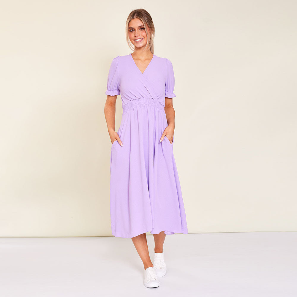 Belle Dress (Lilac) - The Casual Company