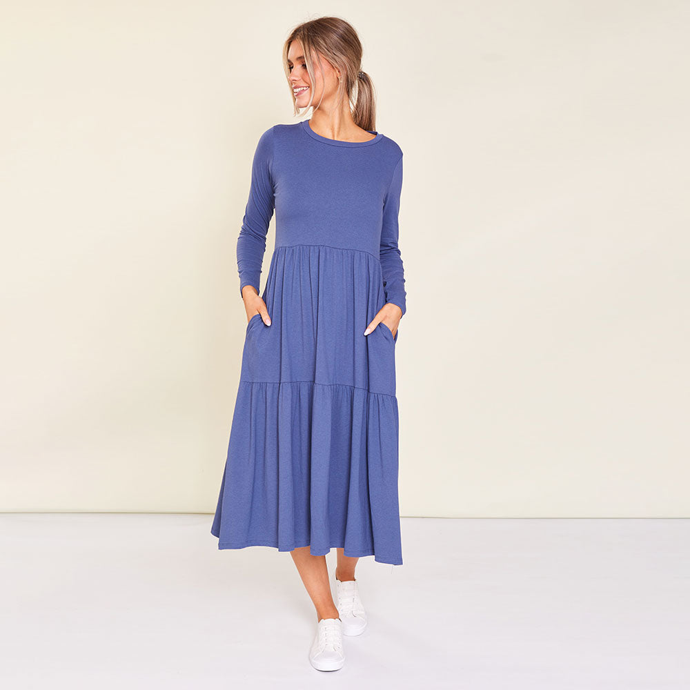 Amber Dress (Denim) - The Casual Company