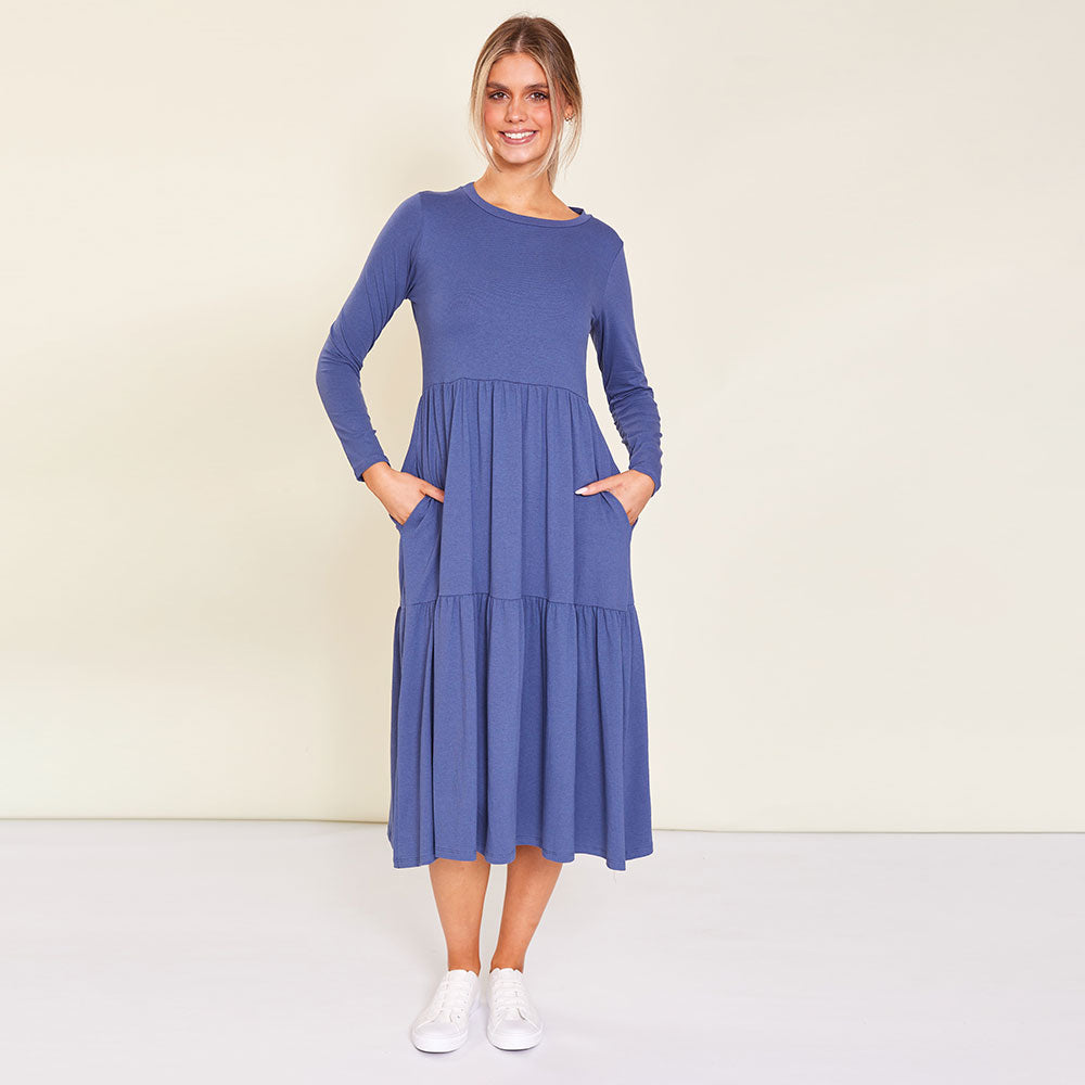 Amber Dress (Denim) - The Casual Company